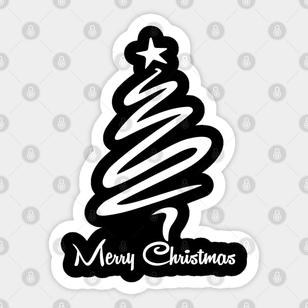 Merry Christmas Tree Sticker by All About Nerds